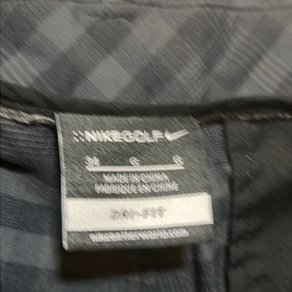 Nike Golf Dri-fit Plaid Black and Grey Shorts sz 34 EUC - Picture 5 of 7